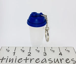 Tupperware Keychain Mini Quick shaker bottle w/Navy Blue Lid tinietreasures - Picture 1 of 3