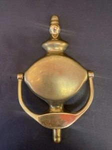 Vintage Spanish  Sold Brass Door Knocker with peephole Things Remembered - Picture 1 of 4