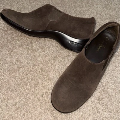 Zapatos zueco cómodos sin cordones de gamuza marrón chocolate Cole Haan talla 10 Foto 1 de 4