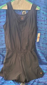 Medium Honey Mark Sage Swim Romper Black Nwt - Picture 1 of 4