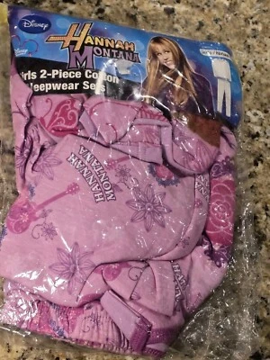 Pijama Disney Hannah Montana Dormir Niñas Talla 12 Miley Cyrus 100% Algodón NUEVO Foto 1 de 4