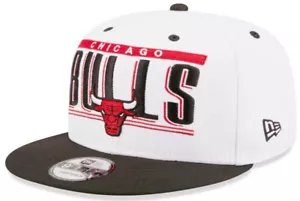 New Era Chicago Bulls Retro Title Snapback Cap White 9fifty 950 M L Baseball Cap - Picture 1 of 2