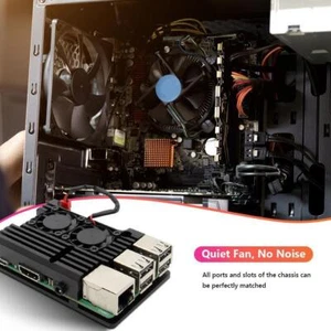 For Raspberry Pi 3 Model B B+ Aluminum Alloy Case with without Dual Cooling Fan - Afbeelding 1 van 12