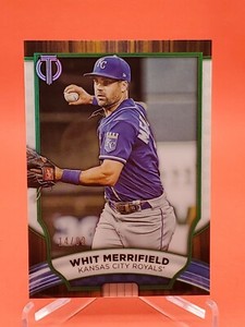 Whit Merrifield 2022 Topps Tribute #6 Green Parallel SP 14/99 Kansas City Royals