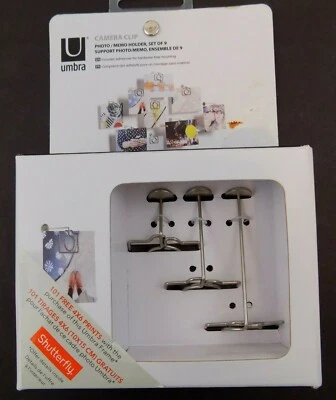 Umbra ~ Camera Clip ~ Set Of 9 ~ Photo/Memo Holders ~ NEW - Image 1 of 4