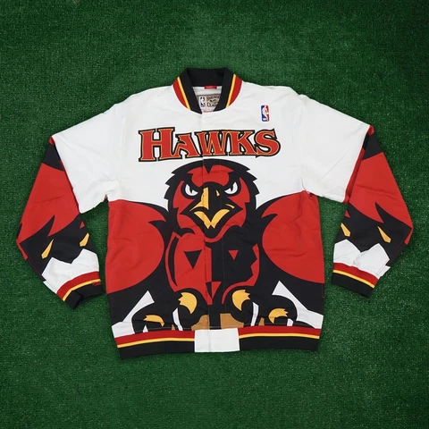1995-96 Atlanta Hawks NBA Mitchel l& Ness Men's Authentic Warm Up Jacket Cover