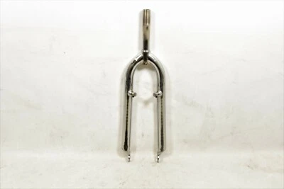 CHROME MTB BIKE ATB FRONT FORK 26" WHEEL 1" 25.4mm SHORT STEERER 135mm V BRAKE - Image 1 of 2