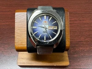Reloj Pulsera Orient Hombre Azul Redondo Plata Automático Japón A 500238 - Imagen 1 de 10