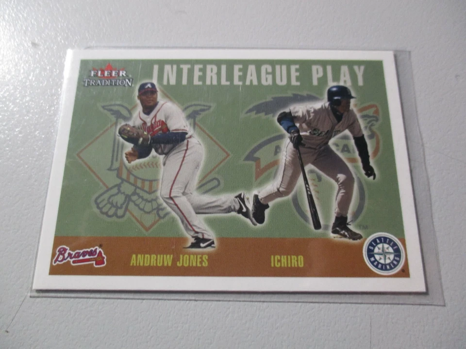 Ichiro Andruw Jones 2003 Fleer Tradition Update "Interleague Play" U268 - Image 1 of 1