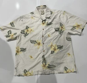 Tommy Bahama Herren, XL Beige Kurzarm Bottom Up Hemd. Floral - Bild 1 von 14