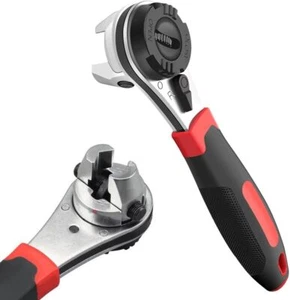 Adjustable Ratchet Spanner Socket Spanner with Anti-slip Grip for 6-22mm Screws - Picture 1 of 7