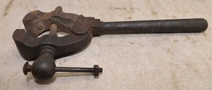 Rare antique blacksmith forged post leg vise minature 2" jaw gunsmith armourer - Picture 1 of 9