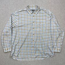 Tilley Endurables Mens Large Coolmax Button Shirt Long Sleeve Plaid Polyester 