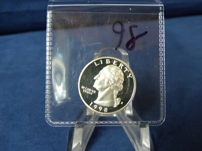 1998 S Proof Silver Washington Quarter Fresh From Proof Sets - Image 1 of 2