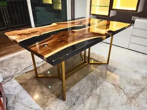 Custom Order Epoxy Resin Dining Coffee Table Top Ocean Design kithcen Decor - Picture 1 of 5