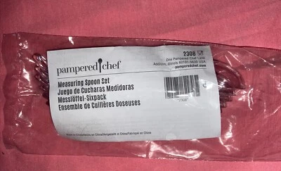 Pampered Chef Measuring Spoon Set Of Six Spoons 1/8 - 1 Tbsp New Sealed 2308 - Image 1 of 4