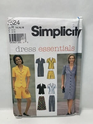 Simplicity 7524 Misses Petite Dress Top Skirt Pant Pattern 14-18 *Uncut* - Image 1 of 3