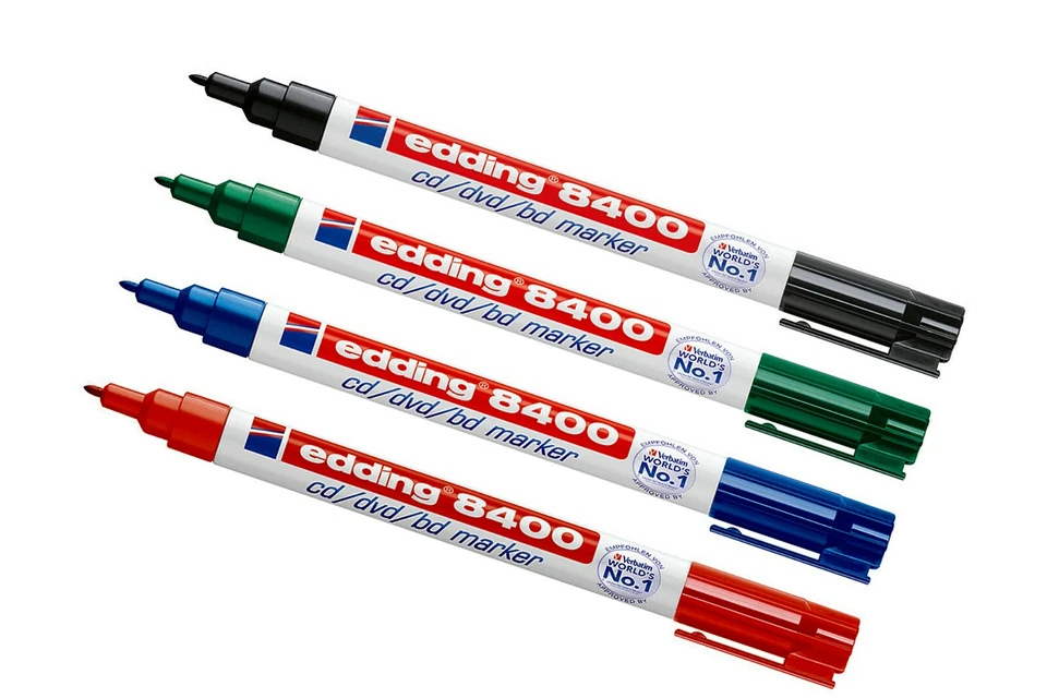 Edding 8400 wählbar 0,5-1 mm CD-Marker Permanentmarker Marker CD DVD Rundspitze - Bild 1 von 1