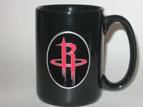 Houston Rockets 15 oz. Ceramic Coffee Mug with Pewter Team Logo FREE S&H!! Cover