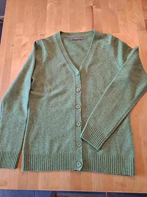 Dibari Strickjacke 100% Merinowolle, Gr. 38, Grün - Bild 1 von 4