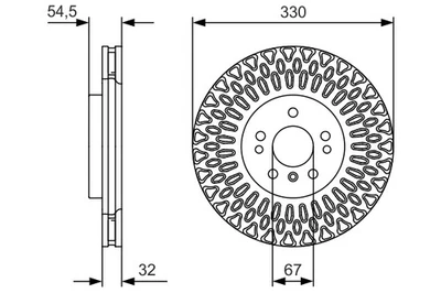 Bosch Front Brake Rotor for Mercedes M-Class ML350 BlueTEC W166 3.0L 06/11-02/15 - Image 1 of 4