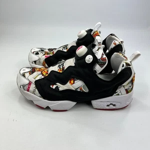 Reebok Phantaci Deal Instapump Fury Herren Grafik Turnschuhe UK 8 schwarz weiß rot - Bild 1 von 19