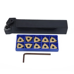 MWLNR2525M08 25mm Lathe Turning Tool Holder + 10pcs WNMG080404 Carbide Inserts - Picture 1 of 24