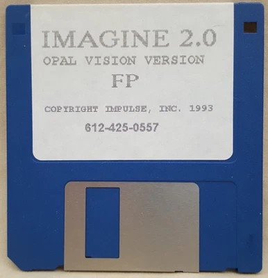 Disco de instalación Imagine 3D v2.0 versión FP para OpalVision para Commodore Amiga Foto 1 de 3