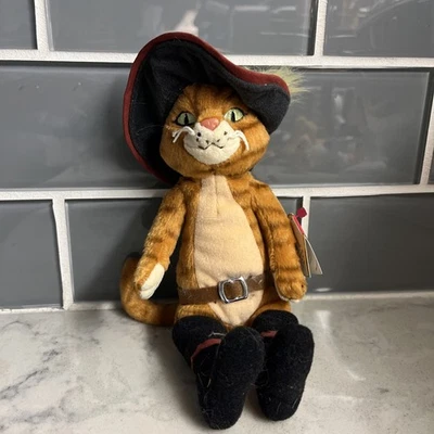 Ty Beanie Babies Gato con Botas Shrek the Third Peluche 8 Pulgadas Gato 2007 con etiquetas Foto 1 de 2