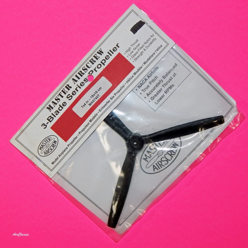 Master Airscrew #MA0740T 3-Blade 7 x 4 Prop NIP - Image 1 of 1