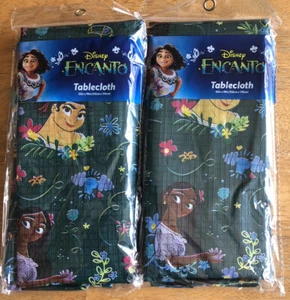 Lot of 2 Reusable Disney Encanto Tablecloth 52”x70” Birthday Party Supplies Grn - Picture 1 of 3