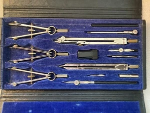 VINTAGE DRAFTING KIT FREDERICK POST GERMANY ARCHITECT SET 1145, RARE - Picture 1 of 16