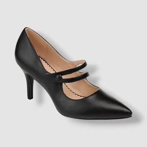 Journee Collection Women's Black Sidney Strappy Mary Jane Pumps Size 7.5 - Picture 1 of 5