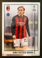 2020-21 Topps Merlin Chrome UCL # 70 Jens Petter Hauge AC Milan rookie card RC