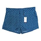 New Cabana Life Womens Large Blue Patterned Swim Shorts Bottoms UV Protection