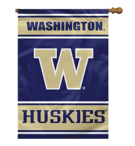Washington Huskies 28x40 Two Sided Banner [NEW] NCAA Flag Yard House Sign Cover