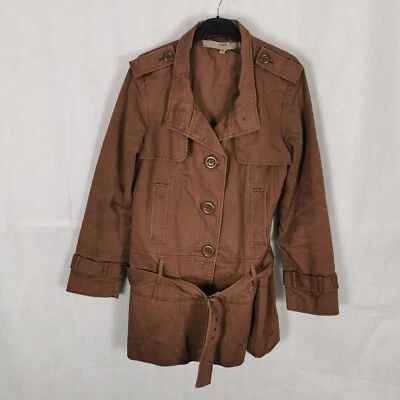 Ladies Jacket Size 12 OASIS Brown Trench Mac Smart Casual Day  - Imagem 1 de 4