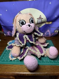 Springtime Easter Bunny Rabbit in Flower Dress plushie - Picture 1 of 6