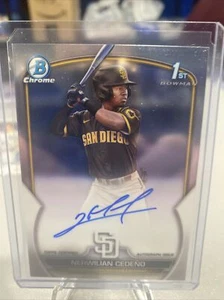 Nerwilian Cedeno 2023 Bowman Cromo 1° Prospect Auto #CPA-NC Genitori - Foto 1 di 2