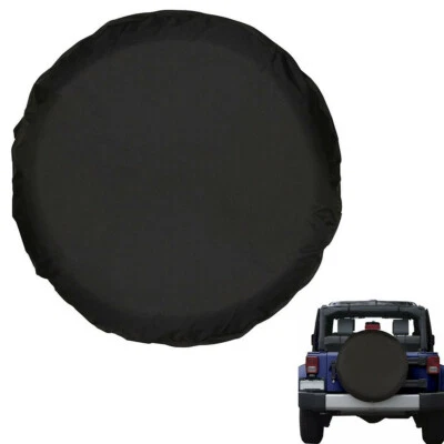 Black Spare Tire Cover Fit For Car SUV Accessories 17inch Size Wheel Tire Cover - Image 1 of 4