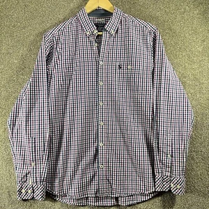 Joules Superior Shirting Slim Fit Check purple blue Shirt Size M Long Sleeve - Picture 1 of 10