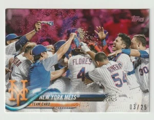 Tarjeta de equipo de los New York Mets 2018 Topps mini rosa paralela 03/25 #565 bajo demanda - Imagen 1 de 1