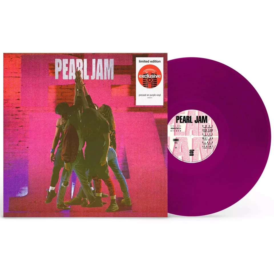 PEARL JAM TEN PURPLE VINYL LP USA TARGET EXCLUSIVE LIMITED EDITION SEALED *SPLIT - Image 1 of 4