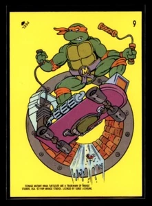 Michaelangelo 1989 Topps Teenage Mutant Turtles TMNT Sticker 9 C1 - Bild 1 von 2