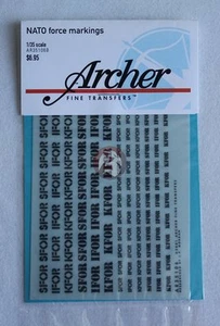 Marcas pequeñas de la fuerza de la OTAN Archer 1/35 (SFOR, IFOR, KFOR) (negro) AR35106B - Imagen 1 de 1