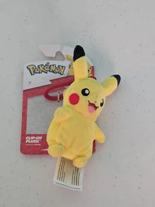 Pokemon Pikachu Clip On Back Pack Bag 4 in. Plush Nintendo Creatures/ Game Freak - Picture 1 of 10