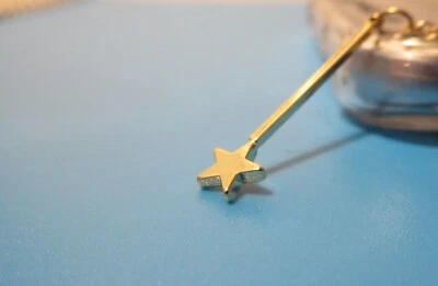 Varita mágica encanto collar varita dorada collar hada madrina regalo Foto 1 de 4