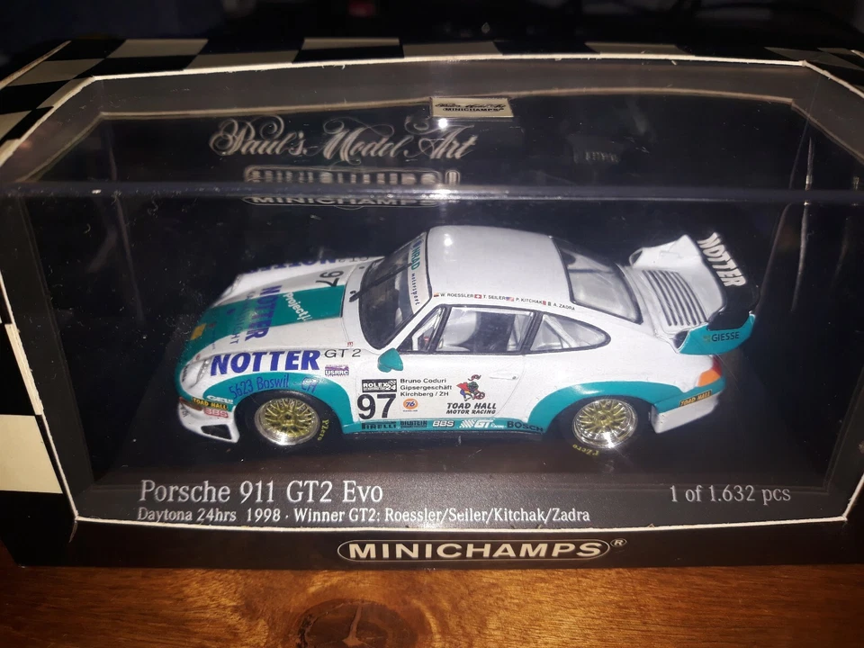 Minichamps 1/43 Porsche 911 GT2 Evo #97 Daytona 1998 Winner GT2 - Immagine 1 di 1