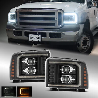PRO-Series LED Projector Headlights Fit 05-07 Ford Super Duty/Excursion Black - Image 1 of 4