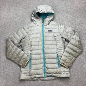 Patagonia Jacket Womens Small Grey Down Sweater Hoody Insulated Puffer Ladies* - Picture 1 of 16